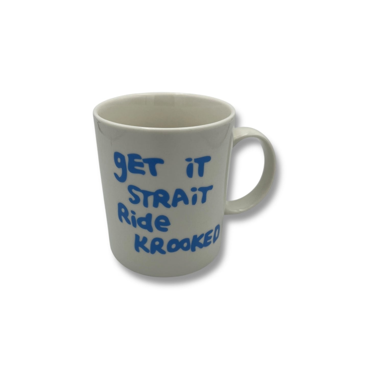 KROOKED | Strait Eyes Mug | White