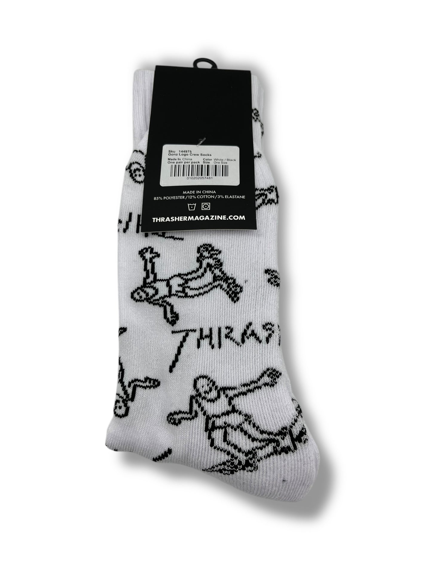 THRASHER Gonz Logo Crew Socks