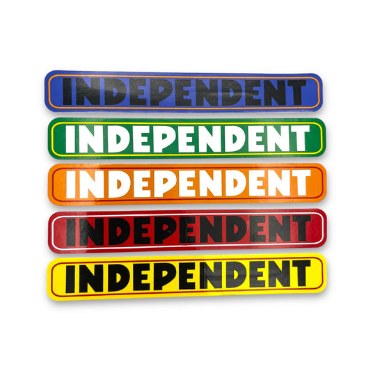 INDEPDENDENT | Bar Logo - Assorted Colors | 6" Sticker