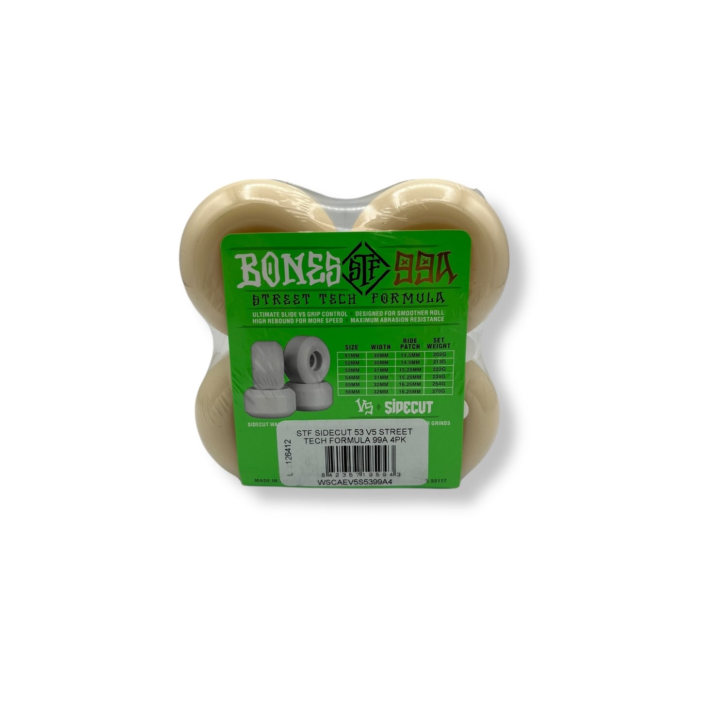 BONES | STF Sidecut Wheels | V5 | 53mm / 99a