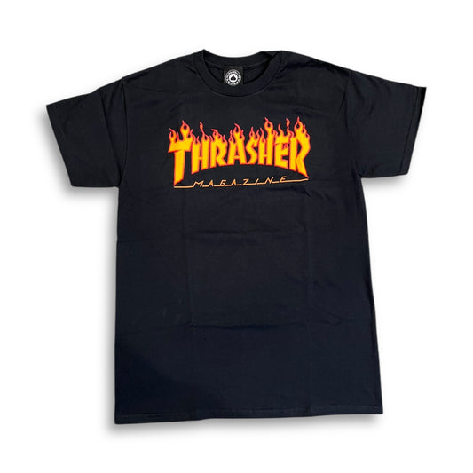 THRASHER | Flame Logo | Black Tee