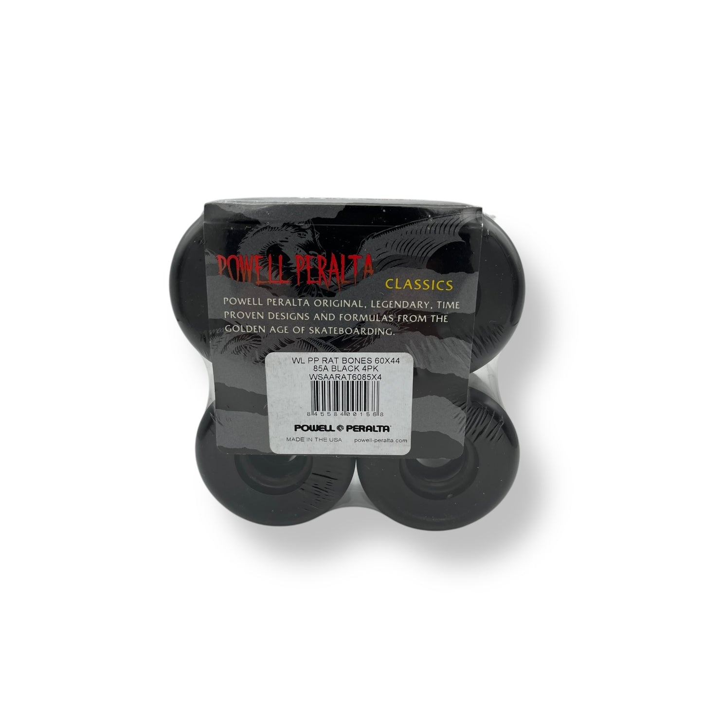 POWELL PERALTA | Rat Bones Wheels | Black 60mm / 85a