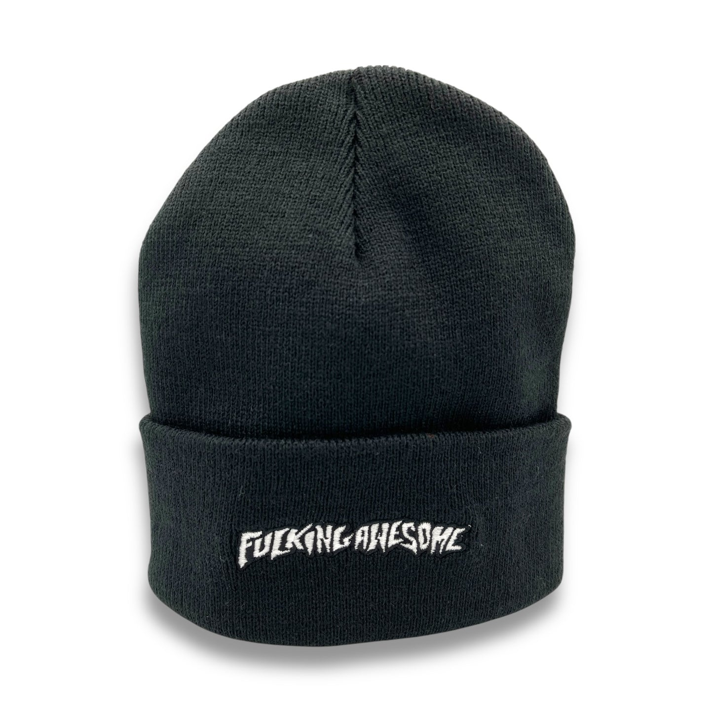 FUCKING AWESOME | Little Stamp Embroidered | Black Beanie
