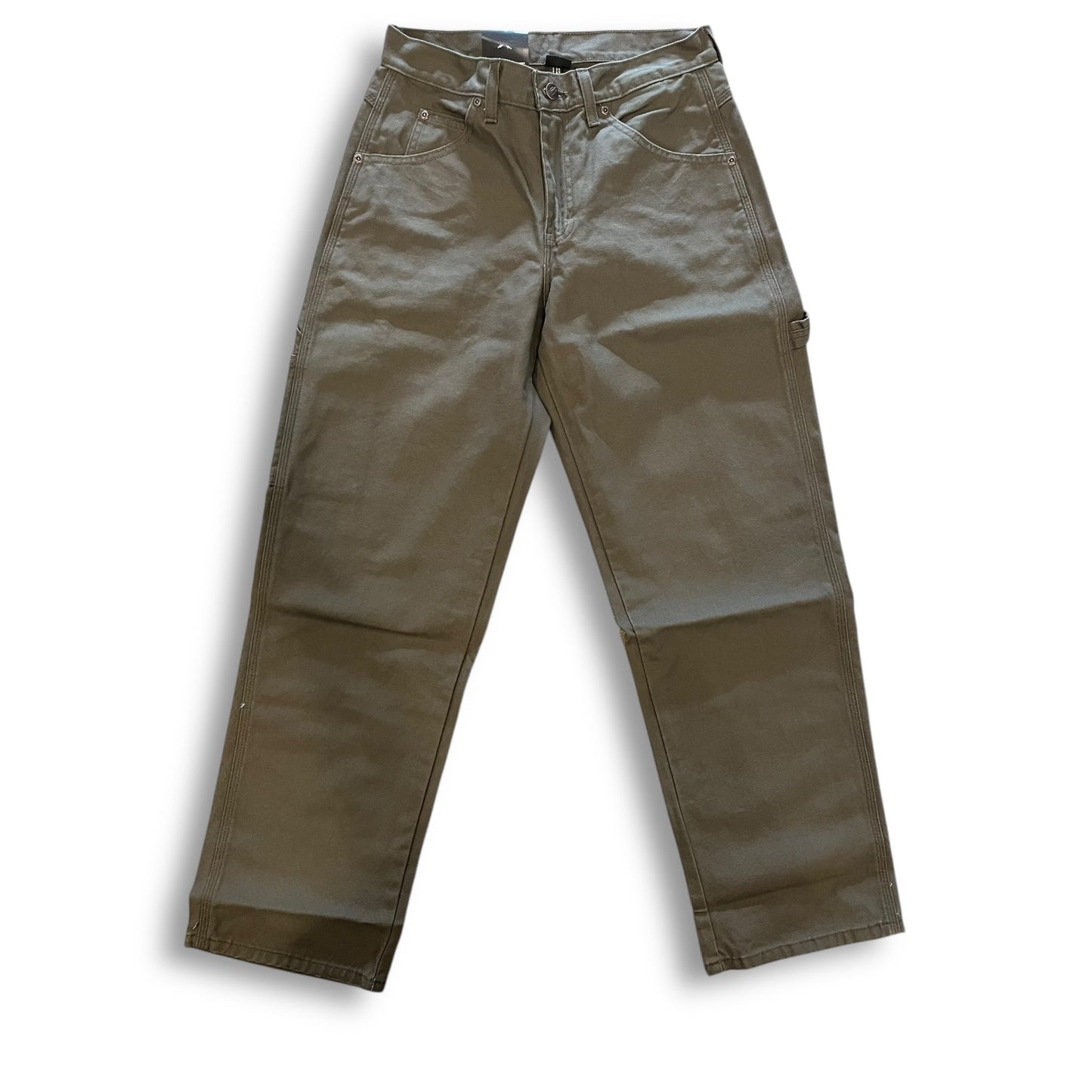 DICKIES | Relaxed Fit Heavyweight Duck Carpenter Pants | Rinsed Moss Green