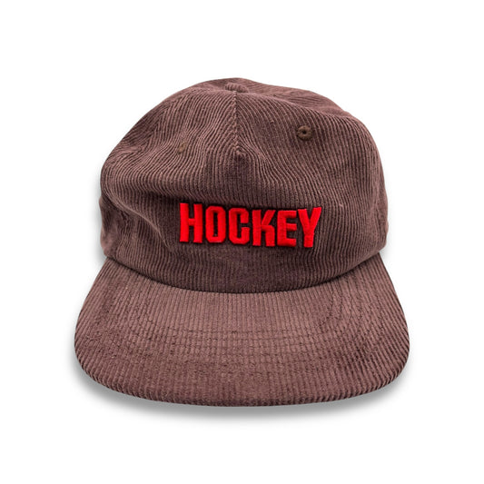 HOCKEY | Corduroy 5-Panel Hat | Brown