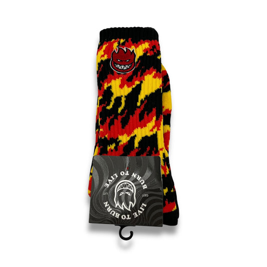 SPITFIRE | Bighead Embroidered Flame Socks