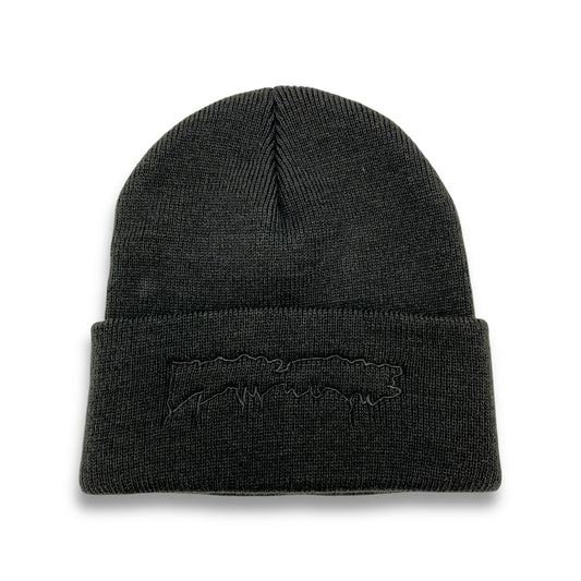 FUCKING AWESOME | Drip Embroidered | Black Beanie