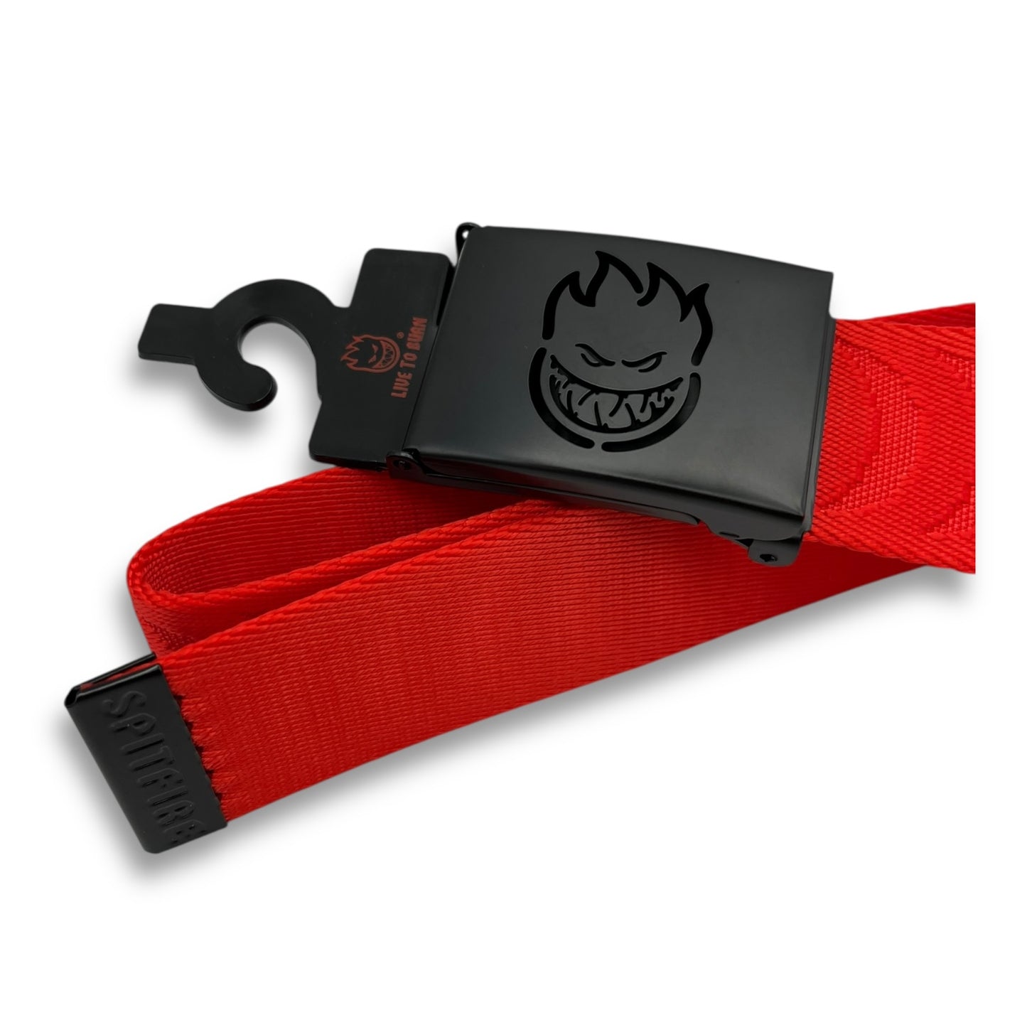 SPITFIRE | Bighead Embossed Swirl - Red Web Belt