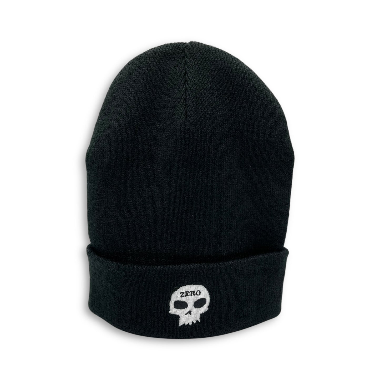 ZERO | Embroidered Skull Beanie | Black