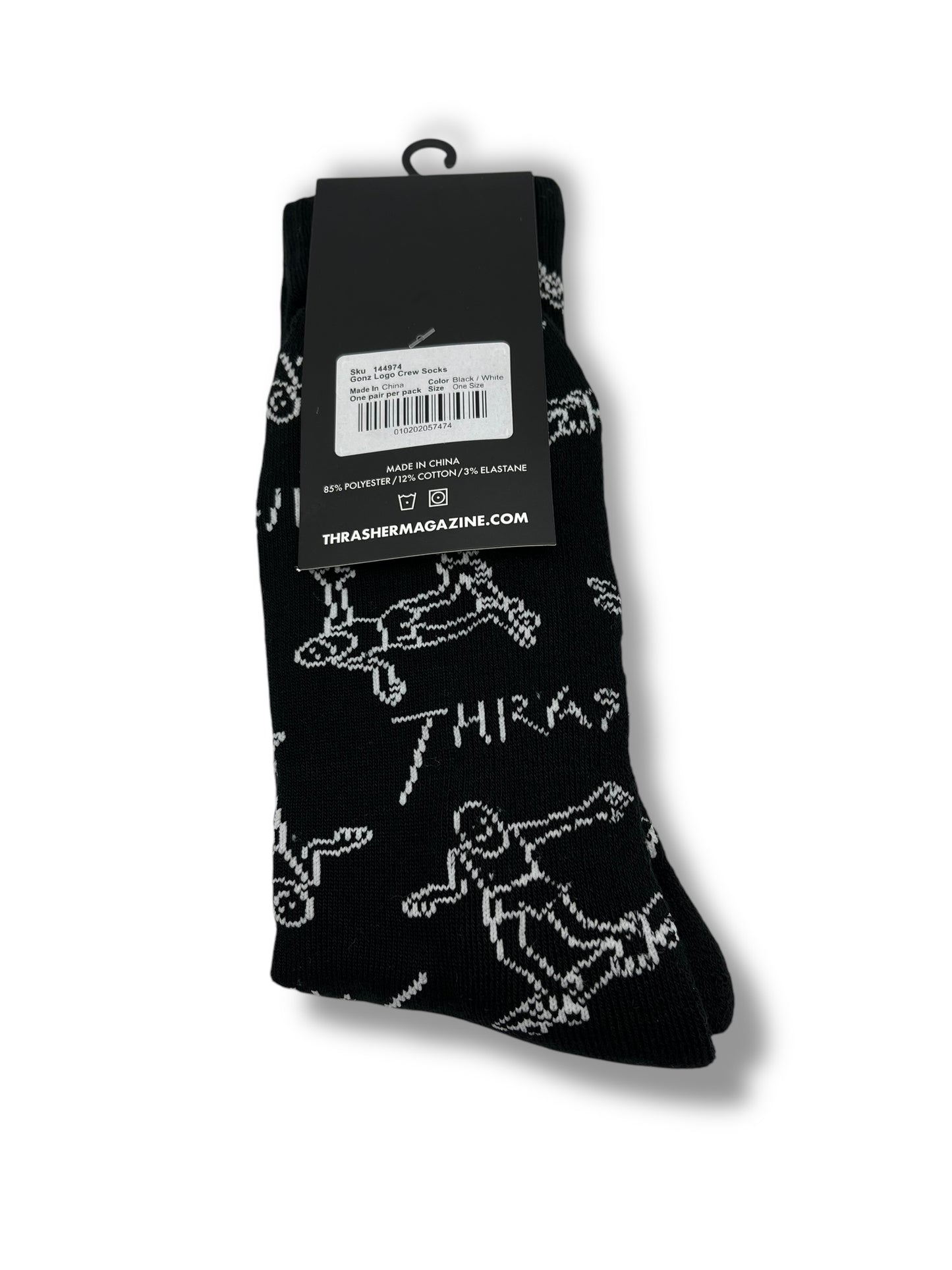 THRASHER Gonz Logo Crew Socks
