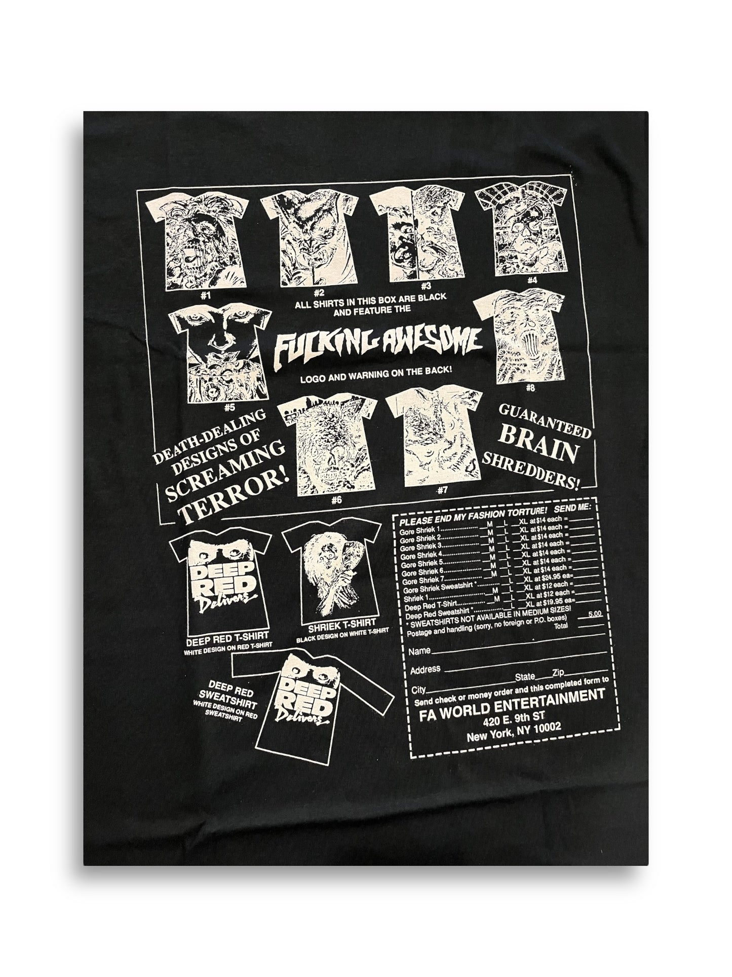 FUCKING AWESOME | Gore Shriek | Black Short Sleeve Tee