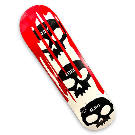 ZERO | 3 Skull Blood (White) - Pro Skateboard Deck | 8.25" / 8.5"