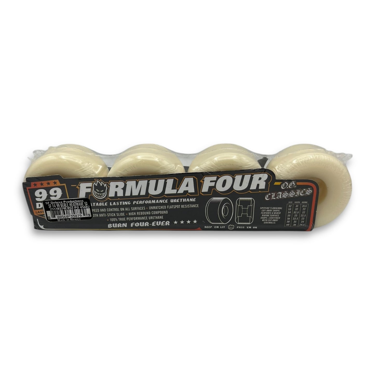 SPITFIRE | Formula Four Heatwave Elijah Berle Pro Skateboard Wheels | 53mm / 99a