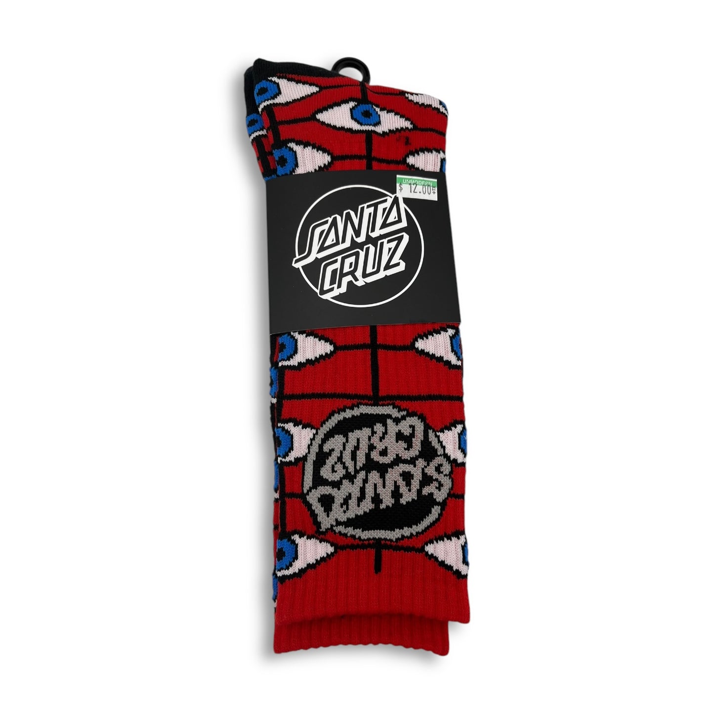 SANTA CRUZ | Salba Eyes Mid Crew Socks | Red
