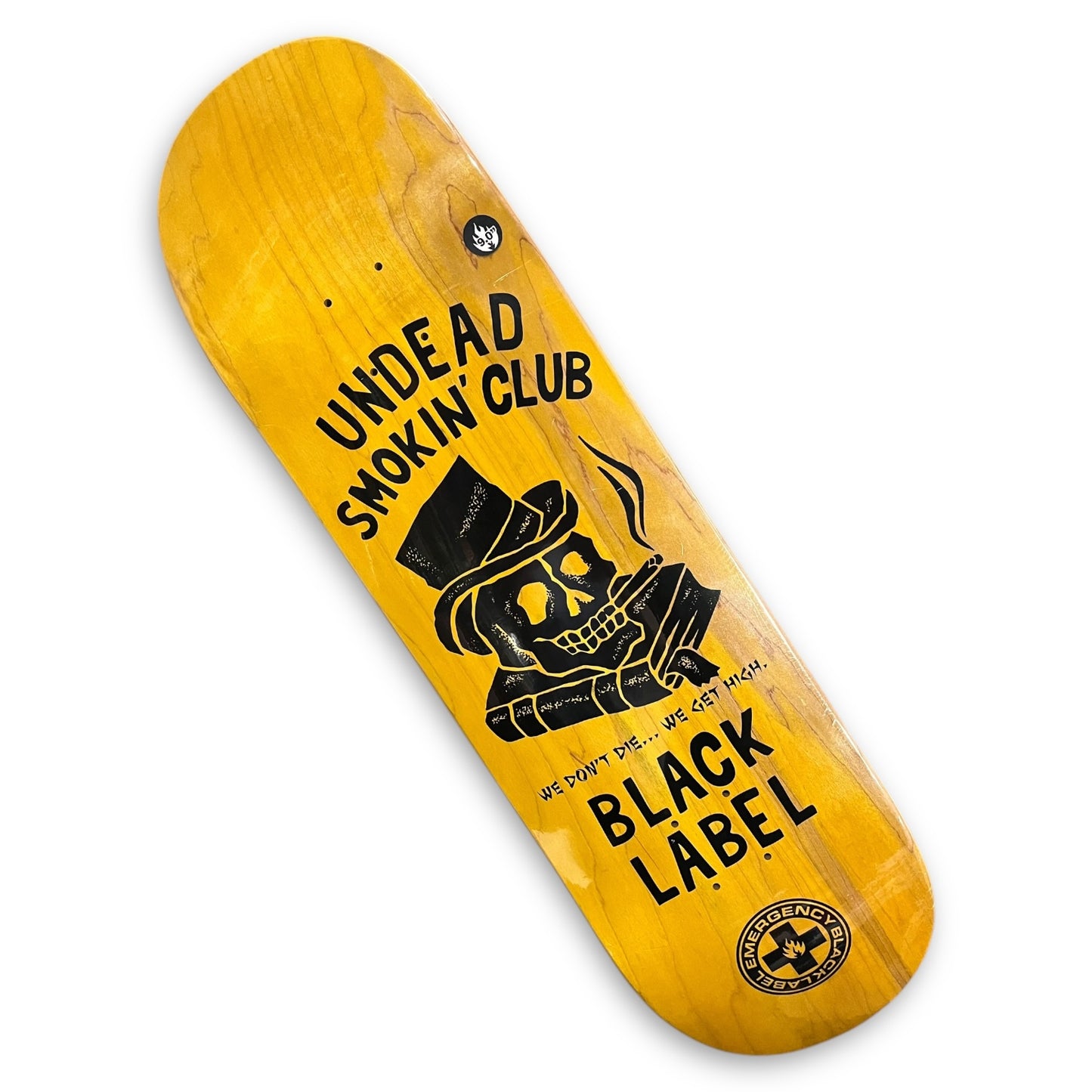BLACK LABEL | Undead Smoking Club |Pro Skateboard Deck | 9.0