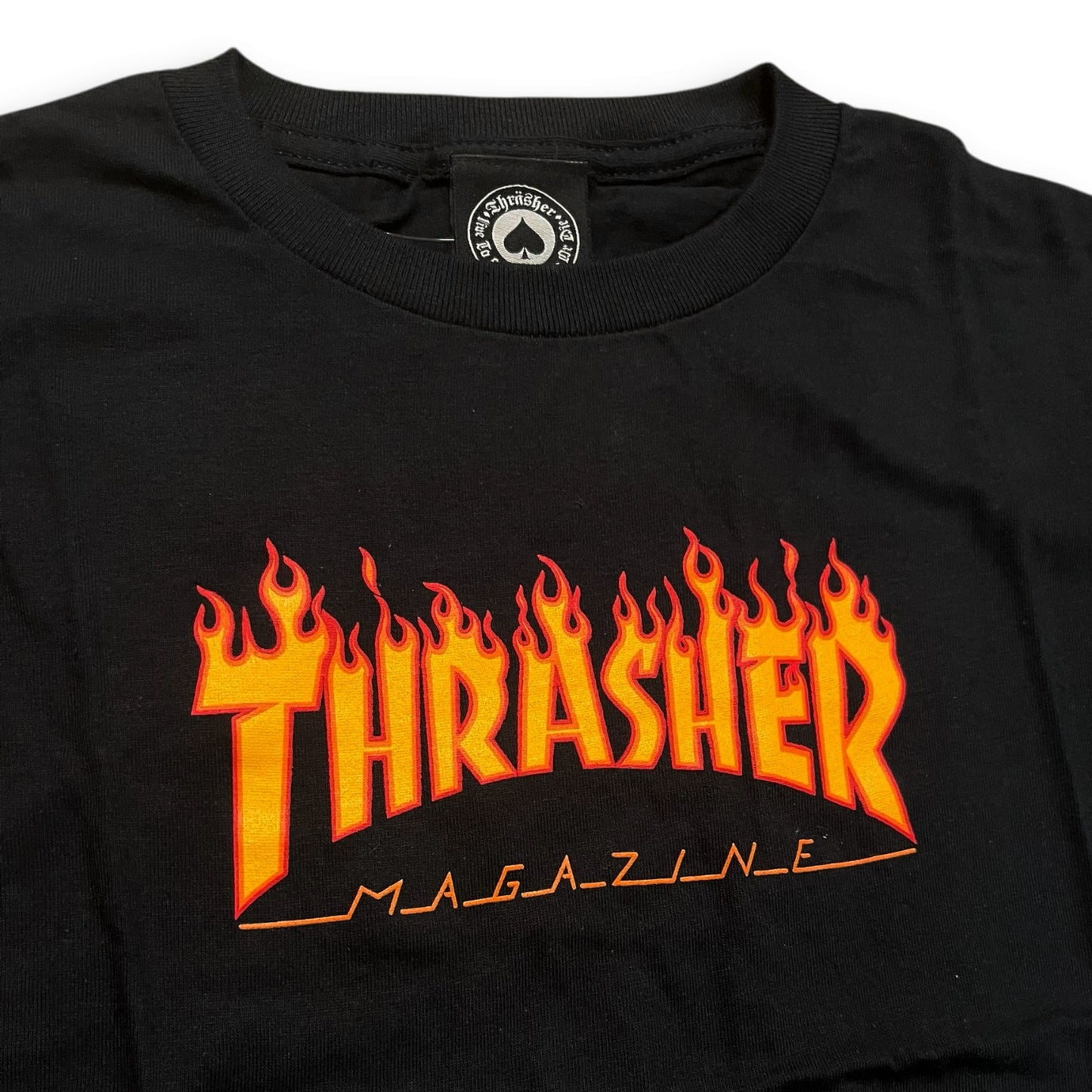 THRASHER | Flame Logo | Youth Black Tee