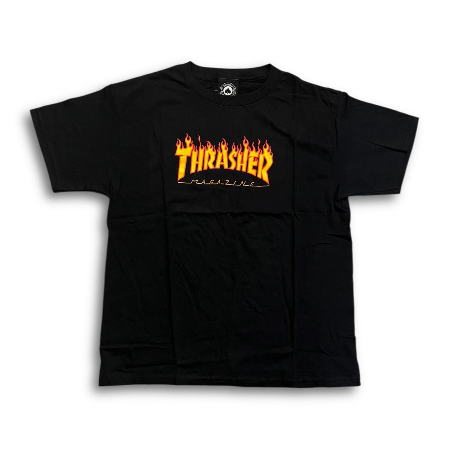 THRASHER | Flame Logo | Youth Black Tee