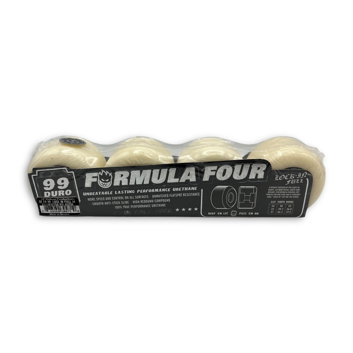 SPITFIRE | Formula Four Lock-In Skateboard Wheels | 54mm / 99a