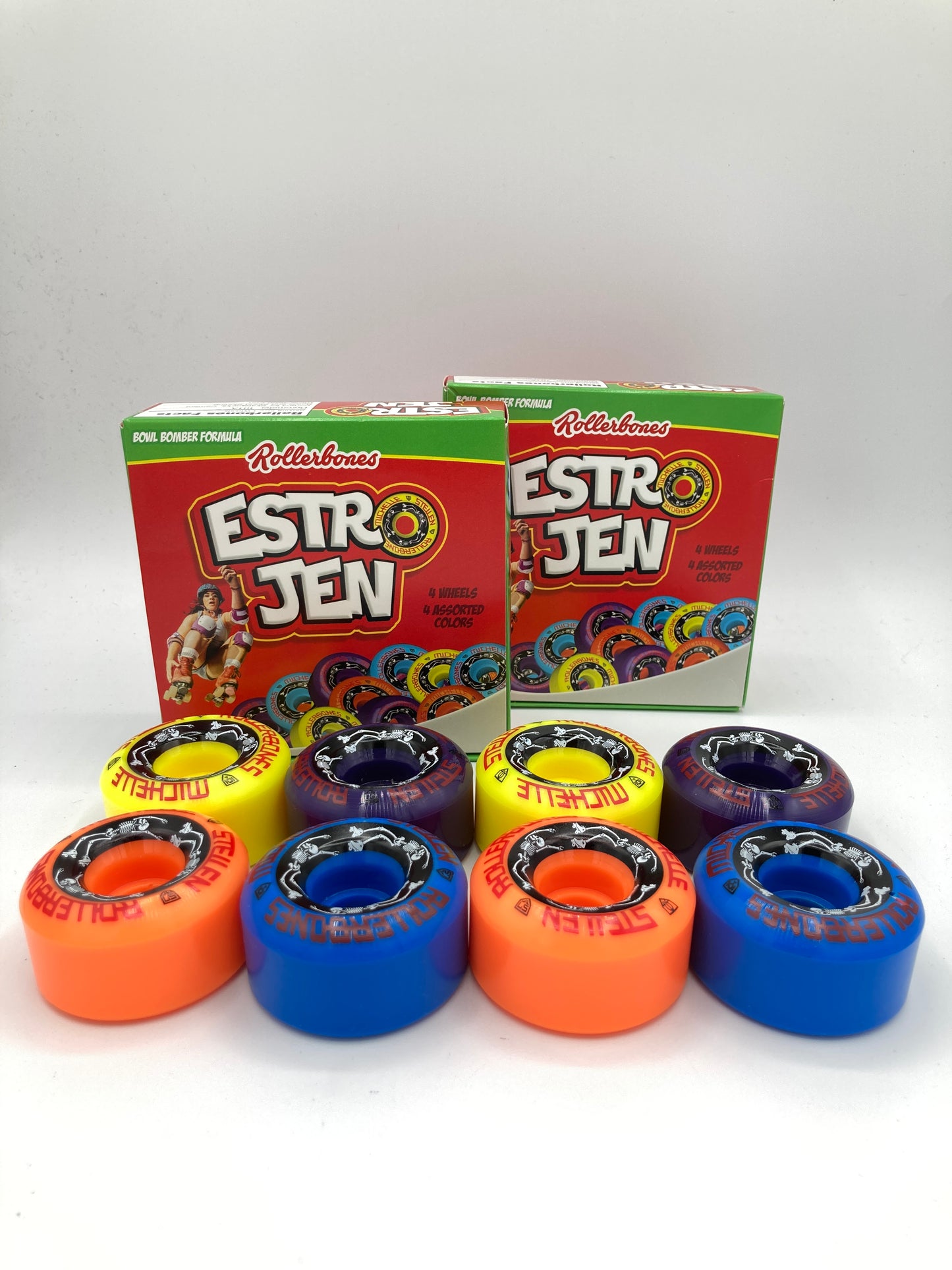 ROLLERBONES | Estro Jen Bowl Bombers | Michelle Steilen 8-Pack Wheels | 57mm 101a