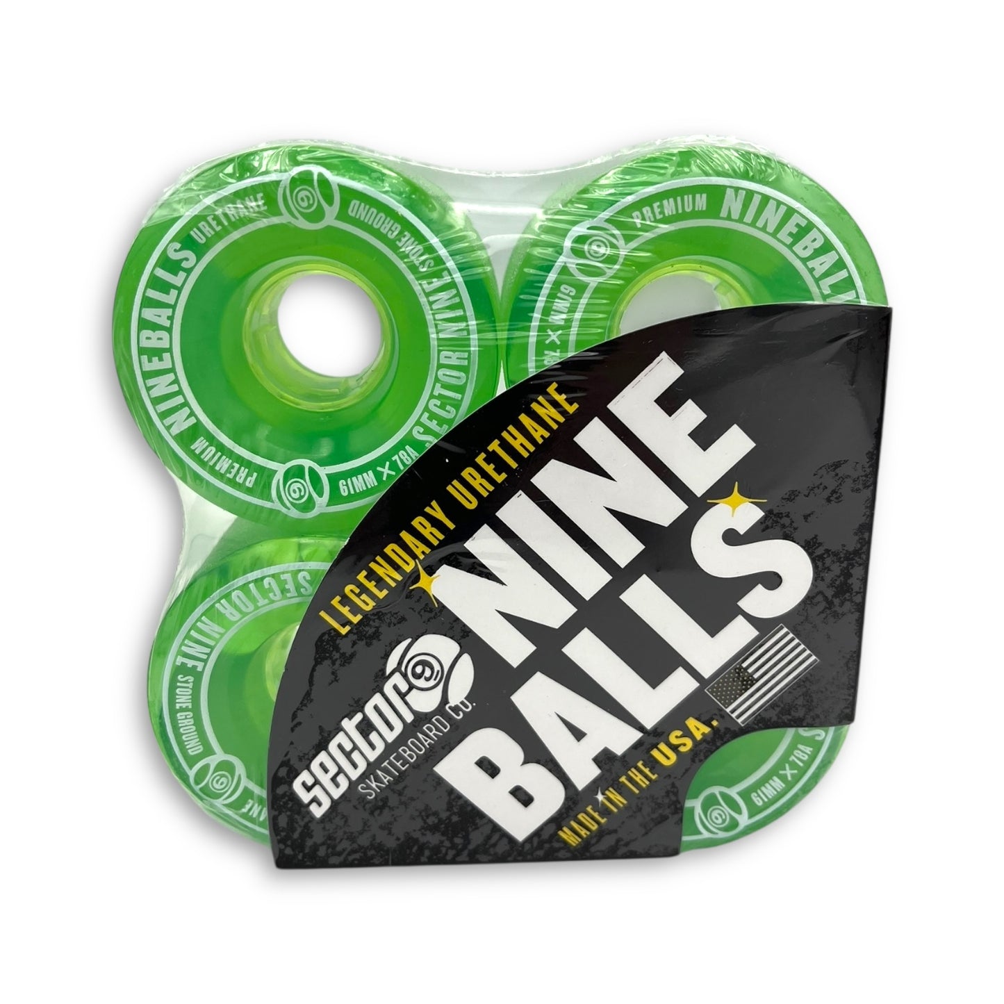 SECTOR 9 | Nineball Green Wheels | 61mm / 78a