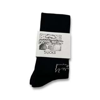 FUCKING AWESOME | Drip Logo Tall Socks | Black