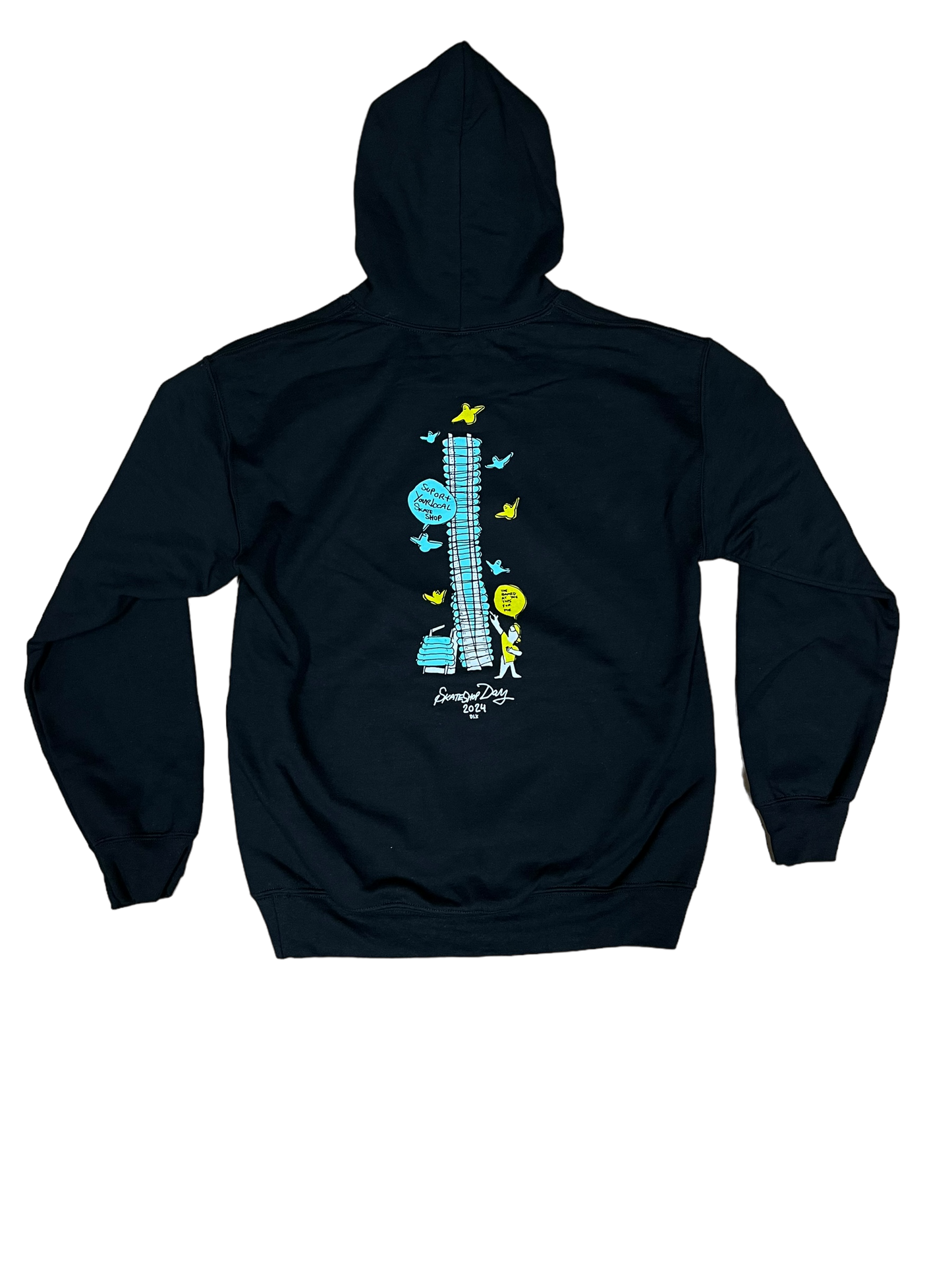 UNMODERN / Skate Shop Day "Deck Wall" Hoodie / Art by Mark Gonzales