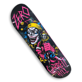 Zero Garrett Hill Jester skateboard deck 8.25 inch black pink graphic