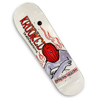 KROOKED | Fire Mask - Andrew Wilson Pro Skateboard Deck | 8.75"