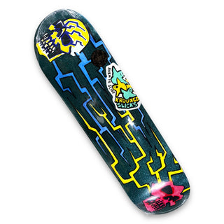 KROOKED | Skulls and Bolts - Bobby Worrest Pro Skateboard Deck | 8.3" Twin Tail