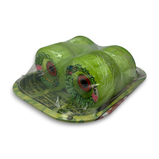 Slime Balls OG Slime Green 60mm light-up skateboard wheels, set of 4, packaged