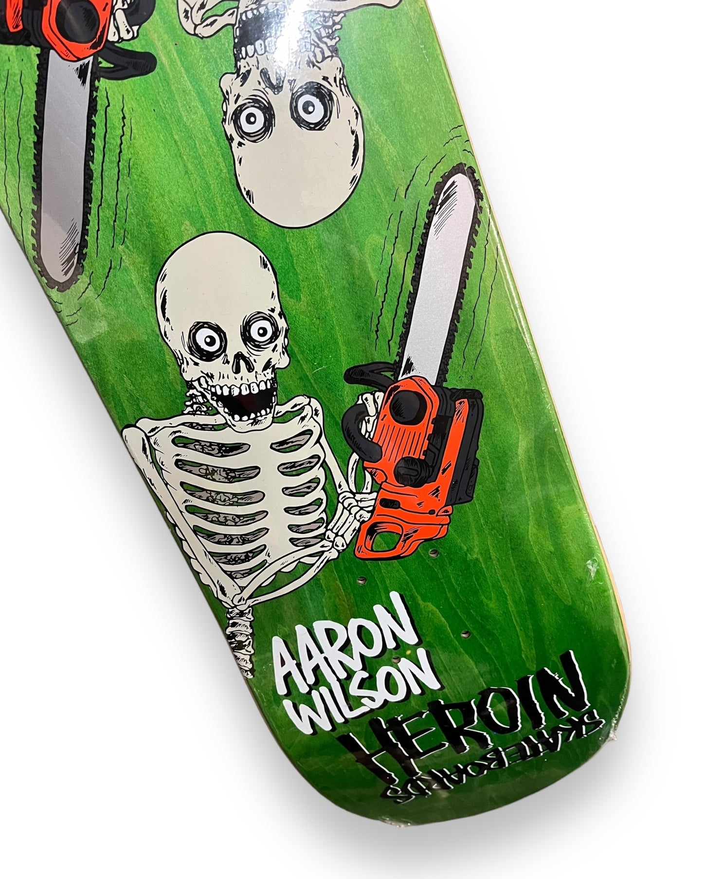 HEROIN | Chainsaw Skeletons | Aaron WIlson Pro Skateboard Deck | 8.5"