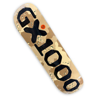 GX1000 | OG Logo Camo Black Skateboard Deck | 8.25"
