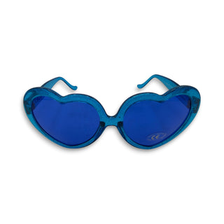 HAPPY HOUR | Heart-Ons Sunglasses | Glitter Blue
