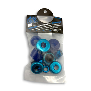 Thunder 95 Duro blue skateboard bushing rebuild kit in clear packaging