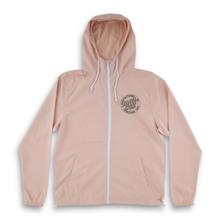 SANTA CRUZ | Dot Lined Windbreaker Jacket | Blush/White