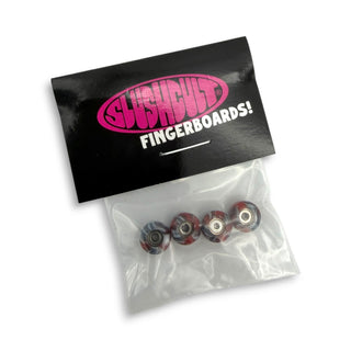SLUSHCULT | Grom Fingerboard Wheels | Red Swirl