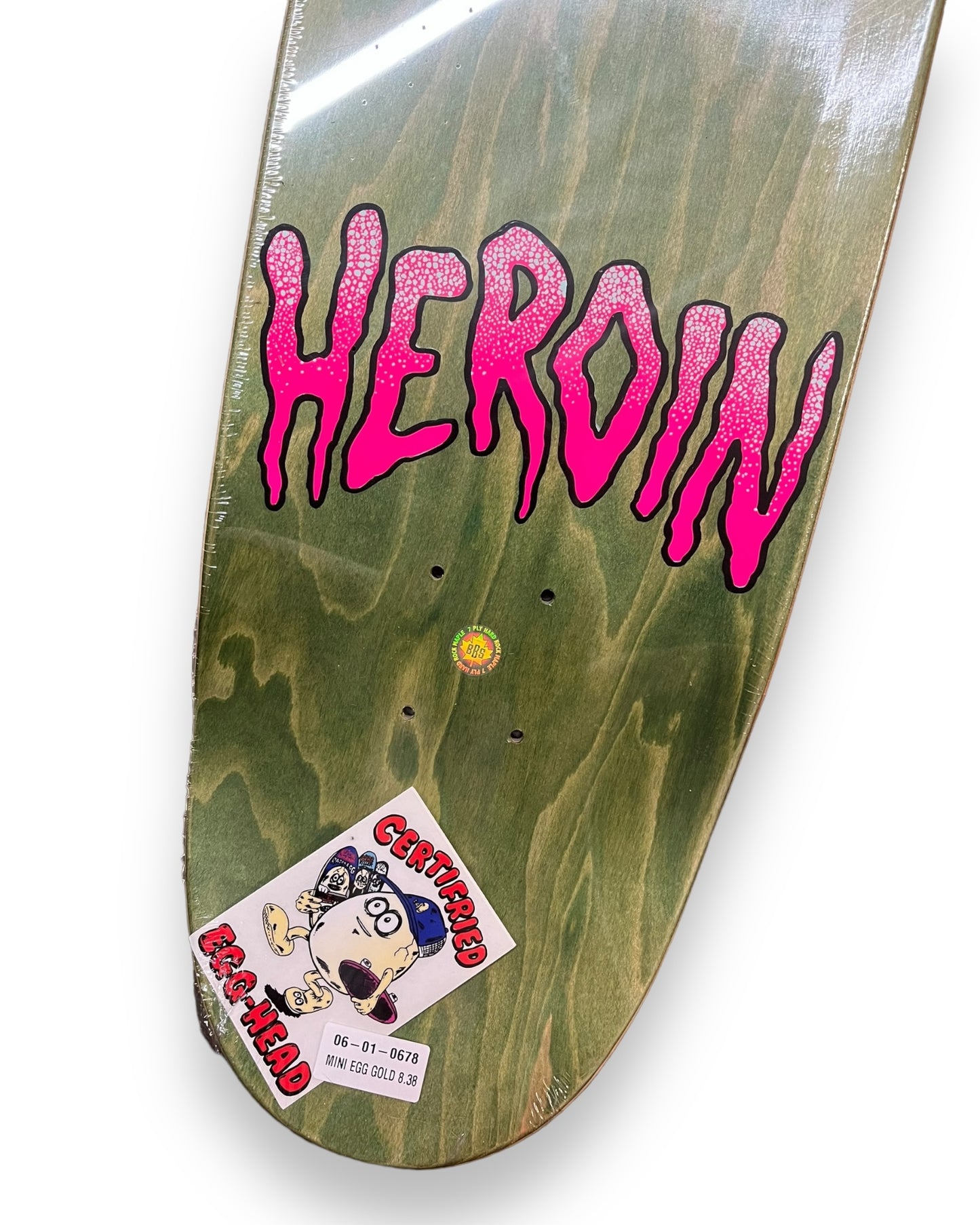 HEROIN | Golden Mini-Egg Skateboard Deck | 8.38"