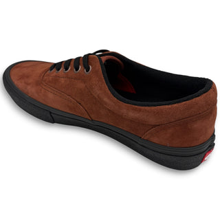 Vans Skate Era low-top sneaker in rust brown suede with black sole and laces