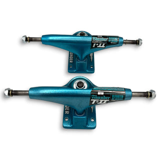 Thunder T-II skateboard trucks in metallic ice blue, set of two, 149mm