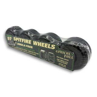 Spitfire Formula Four 97 Conical Full black skateboard wheels 54mm 4-pack