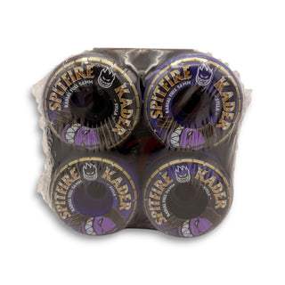 Spitfire Kader Sylla 56mm radial full skateboard wheels, purple swirl, 4-pack