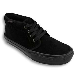 Vans Skate Chukka Atiba all-black suede mid-top sneaker with flat laces