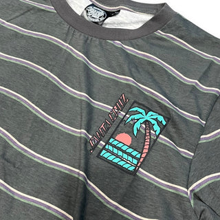 SANTA CRUZ | Paradise Break | Womens Ringer S/S Faded Black Tee