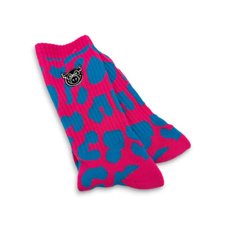 PIG | Pink Leopard Print Socks
