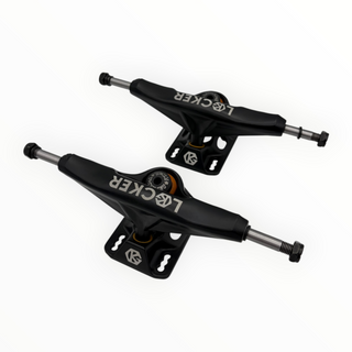 GRIND KING | Locker Matte Black Trucks Set | 8.5"