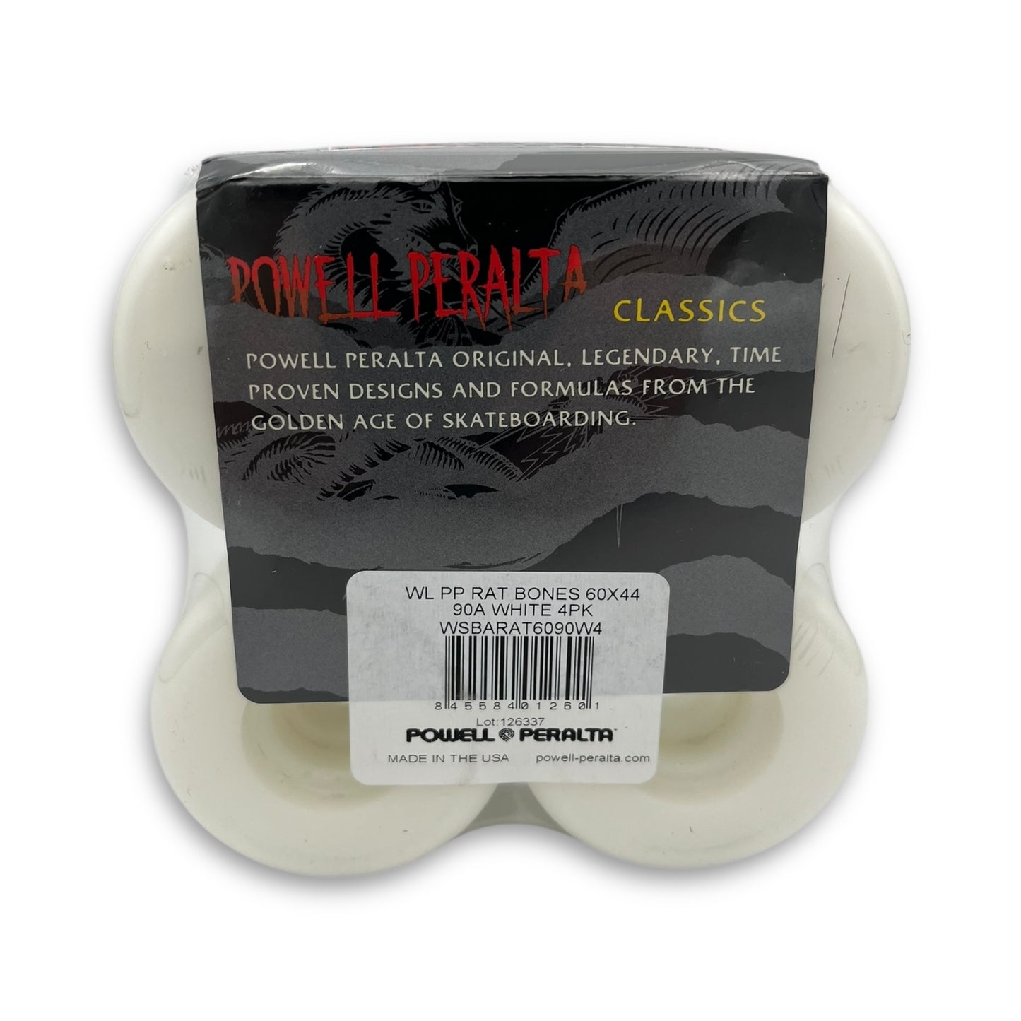 POWELL PERALTA | Rat Bones Wheels | White 60mm / 85a