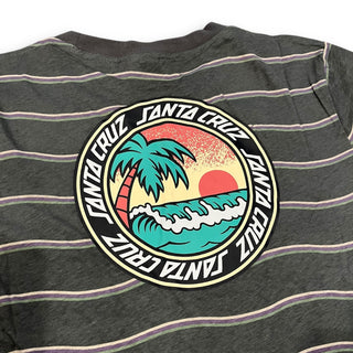 SANTA CRUZ | Paradise Break | Womens Ringer S/S Faded Black Tee