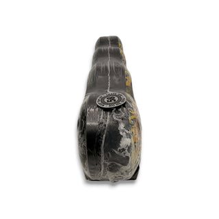 Spitfire 58mm black skateboard wheels wrapped in clear plastic packaging