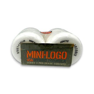 Mini Logo 54mm 95A white skateboard wheels set of 4 with packaging