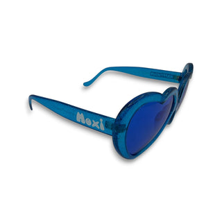 HAPPY HOUR | Heart-Ons Sunglasses | Glitter Blue